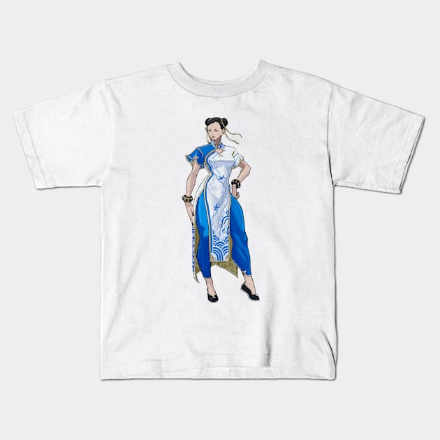 Chun Li - Street Fighter 6 Kids T-Shirt by peculiarbutcute